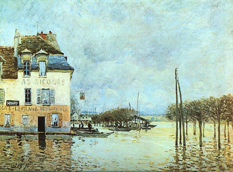 Alfred Sisley Flood at Pont-Marley Germany oil painting art